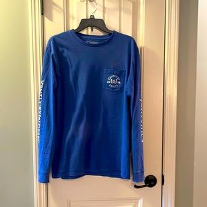 Vineyard Vines Long Sleeve Royal Blue Shirt Size Medium